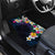 Hawaiian Plumeria-Polynesian Art Tattoo Frosted Blue Violet Color Car Mats