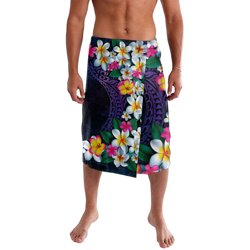 Hawaiian Plumeria-Polynesian Art Tattoo Frosted Blue Violet Color Lavalava LT03 Blue - Polynesian Pride