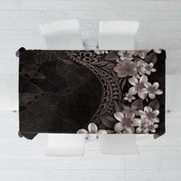 Hawaiian Plumeria-Polynesian Art Tattoo Grayscale Color Tablecloth LT03 Gray - Polynesian Pride