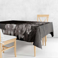 Hawaiian Plumeria-Polynesian Art Tattoo Grayscale Color Tablecloth LT03 - Polynesian Pride