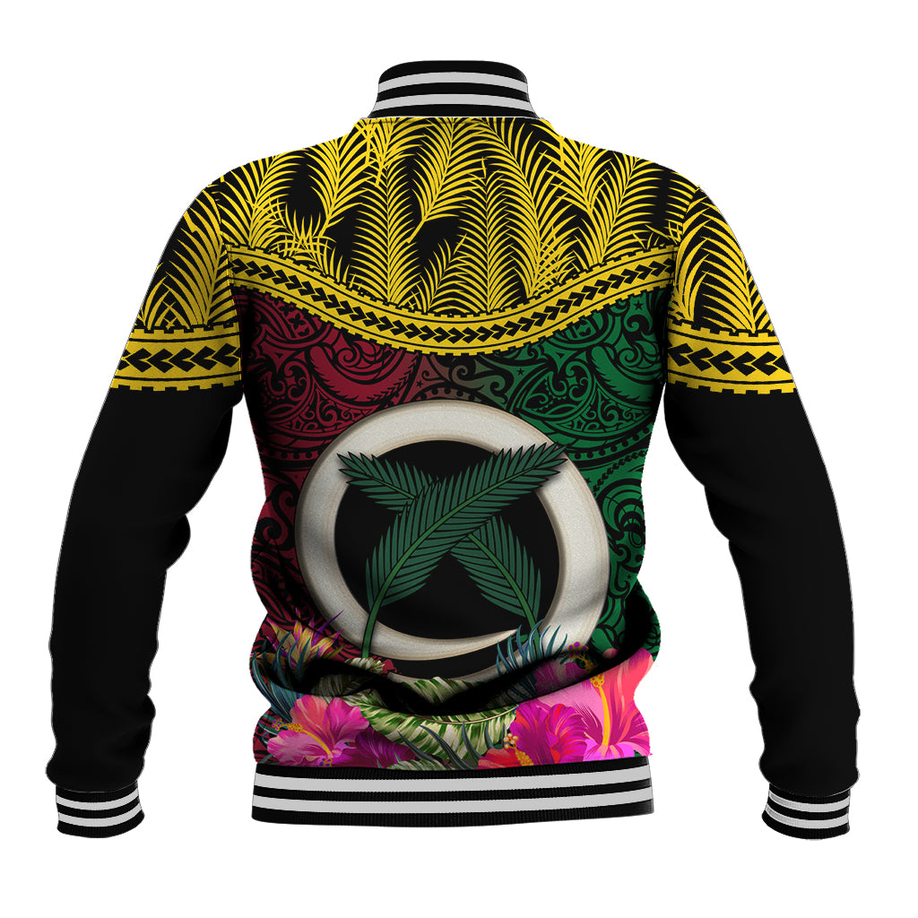 Vanuatu 44th Anniversary Independence Day Baseball Jacket Boars Tusk and Namele Plant LT03 - Polynesian Pride