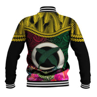 Vanuatu 44th Anniversary Independence Day Baseball Jacket Boars Tusk and Namele Plant LT03 - Polynesian Pride