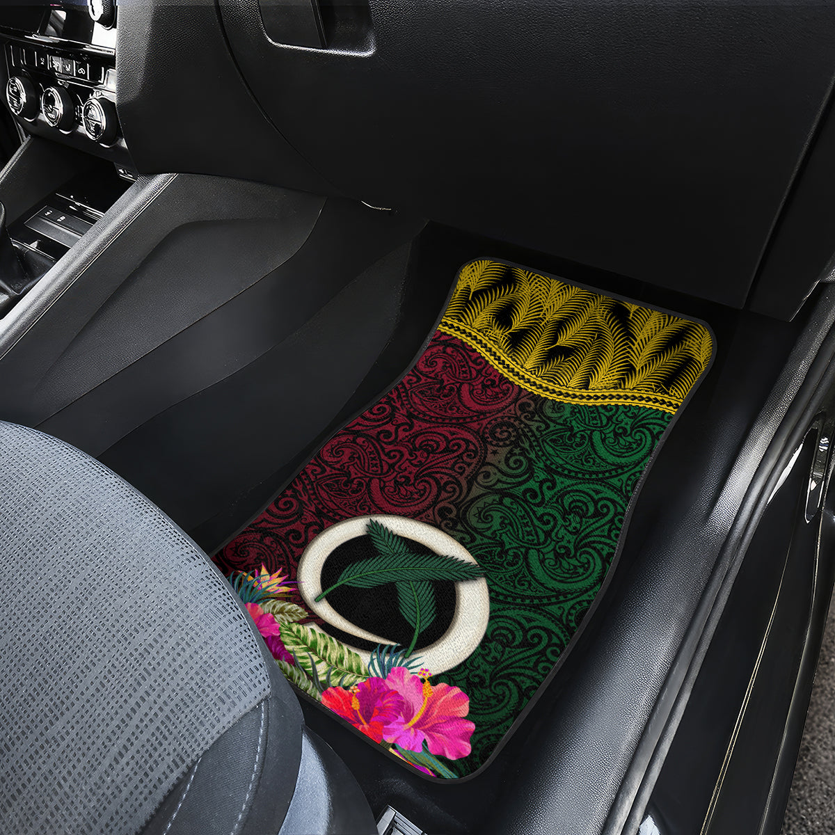 Vanuatu 44th Anniversary Independence Day Car Mats Boars Tusk and Namele Plant LT03 - Polynesian Pride