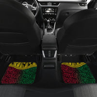 Vanuatu 44th Anniversary Independence Day Car Mats Boars Tusk and Namele Plant LT03 Set 2pcs - Back Black - Polynesian Pride