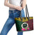 Vanuatu 44th Anniversary Independence Day Leather Tote Bag Boars Tusk and Namele Plant LT03