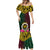 Vanuatu 44th Anniversary Independence Day Mermaid Dress Boars Tusk and Namele Plant LT03