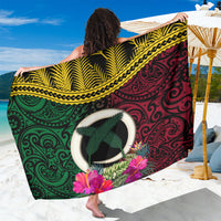 Vanuatu 44th Anniversary Independence Day Sarong Boars Tusk and Namele Plant LT03 One Size 44 x 66 inches Black - Polynesian Pride