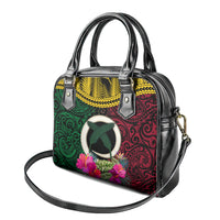 Vanuatu 44th Anniversary Independence Day Shoulder Handbag Boars Tusk and Namele Plant LT03 - Polynesian Pride
