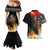 Papua New Guinea Independence Day Couples Matching Mermaid Dress and Hawaiian Shirt PNG Flag and Bird-of-Paradise