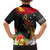 Papua New Guinea Independence Day Family Matching Off The Shoulder Long Sleeve Dress and Hawaiian Shirt PNG Flag and Bird-of-Paradise