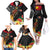 Papua New Guinea Independence Day Family Matching Off The Shoulder Long Sleeve Dress and Hawaiian Shirt PNG Flag and Bird-of-Paradise