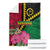 Vanuatu Flag Hibiscus Polynesian Pattern Blanket