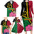 Vanuatu Flag Hibiscus Polynesian Pattern Family Matching Long Sleeve Bodycon Dress and Hawaiian Shirt