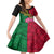 Vanuatu Flag Hibiscus Polynesian Pattern Family Matching Off Shoulder Short Dress and Hawaiian Shirt