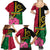 Vanuatu Flag Hibiscus Polynesian Pattern Family Matching Summer Maxi Dress and Hawaiian Shirt