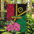 Vanuatu Flag Hibiscus Polynesian Pattern Garden Flag