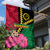 Vanuatu Flag Hibiscus Polynesian Pattern Garden Flag