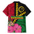 Vanuatu Flag Hibiscus Polynesian Pattern Hawaiian Shirt