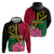 Vanuatu Flag Hibiscus Polynesian Pattern Hoodie