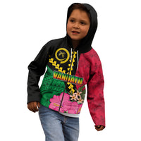 Vanuatu Flag Hibiscus Polynesian Pattern Kid Hoodie LT03 - Polynesian Pride