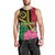 Vanuatu Flag Hibiscus Polynesian Pattern Men Tank Top