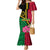 Vanuatu Flag Hibiscus Polynesian Pattern Mermaid Dress