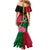 Vanuatu Flag Hibiscus Polynesian Pattern Mermaid Dress