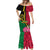 Vanuatu Flag Hibiscus Polynesian Pattern Mermaid Dress