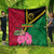 Vanuatu Flag Hibiscus Polynesian Pattern Quilt