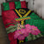 Vanuatu Flag Hibiscus Polynesian Pattern Quilt Bed Set