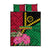 Vanuatu Flag Hibiscus Polynesian Pattern Quilt Bed Set