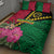 Vanuatu Flag Hibiscus Polynesian Pattern Quilt Bed Set