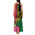 Vanuatu Flag Hibiscus Polynesian Pattern Tank Maxi Dress