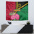 Vanuatu Flag Hibiscus Polynesian Pattern Tapestry