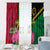 Vanuatu Flag Hibiscus Polynesian Pattern Window Curtain