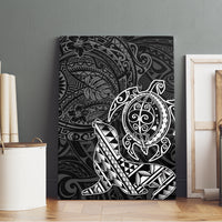 Hawaii Monk Seal and Dolphin Canvas Wall Art Polynesian Kakau Pattern Black White Color LT03 - Polynesian Pride