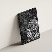 Hawaii Monk Seal and Dolphin Canvas Wall Art Polynesian Kakau Pattern Black White Color LT03 - Polynesian Pride
