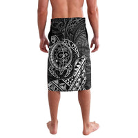 Hawaii Monk Seal and Dolphin Lavalava Polynesian Kakau Pattern Black White Color LT03 - Polynesian Pride