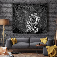 Hawaii Monk Seal and Dolphin Tapestry Polynesian Kakau Pattern Black White Color LT03 - Polynesian Pride