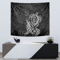 Hawaii Monk Seal and Dolphin Tapestry Polynesian Kakau Pattern Black White Color LT03 - Polynesian Pride