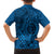 Hawaii Monk Seal and Dolphin Family Matching Puletasi and Hawaiian Shirt Polynesian Kakau Pattern Blue