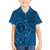 Hawaii Monk Seal and Dolphin Family Matching Puletasi and Hawaiian Shirt Polynesian Kakau Pattern Blue