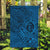 Hawaii Monk Seal and Dolphin Garden Flag Polynesian Kakau Pattern Blue