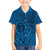 Hawaii Monk Seal and Dolphin Hawaiian Shirt Polynesian Kakau Pattern Blue