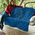 Hawaii Monk Seal and Dolphin Quilt Polynesian Kakau Pattern Blue