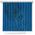 Hawaii Monk Seal and Dolphin Shower Curtain Polynesian Kakau Pattern Blue