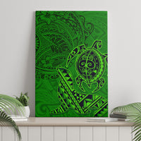 Hawaii Monk Seal and Dolphin Canvas Wall Art Polynesian Kakau Pattern Green LT03 - Polynesian Pride