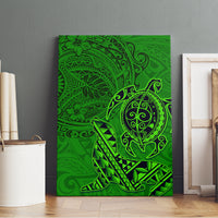 Hawaii Monk Seal and Dolphin Canvas Wall Art Polynesian Kakau Pattern Green LT03 - Polynesian Pride