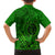 Hawaii Monk Seal and Dolphin Family Matching Puletasi and Hawaiian Shirt Polynesian Kakau Pattern Green