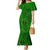 Hawaii Monk Seal and Dolphin Mermaid Dress Polynesian Kakau Pattern Green